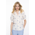 Geisha Blouse Off White Blue