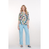 Geisha Blouse Spring Ecru Lilac Blue