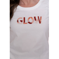 Geisha T-shirt Glow Off White Light Pink
