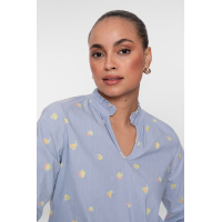 Geisha Top Lemon Chambray
