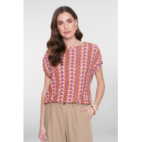 Geisha Top Chevron Lila Orange