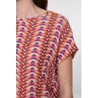 Geisha Top Chevron Lila Orange