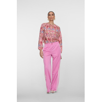 Geisha Blouse Top Pink Cherry Red