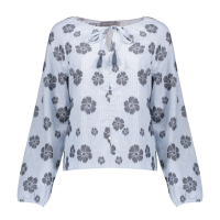 Geisha Top Light Blue Navy