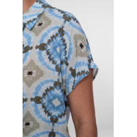 Geisha Blouse Dye Sparkle Blue Olive