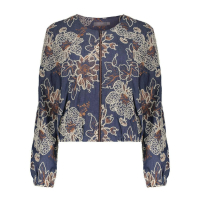 Geisha Jasje Embroidery Blue Ecru Brown