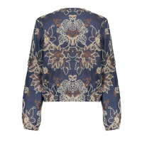 Geisha Jasje Embroidery Blue Ecru Brown