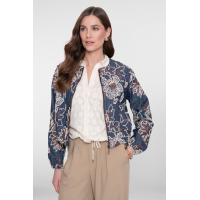 Geisha Jasje Embroidery Blue Ecru Brown