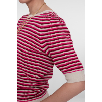 Geisha Pullover Stripe Kit Fuchsia Port