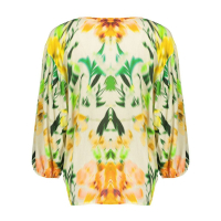 Geisha Blouse Aquarel Ecru Green