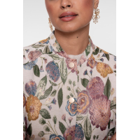 Geisha Bomber Jasje Leaves Sand Green Gold