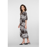 Geisha Jurk Palm Brown Off White