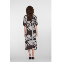 Geisha Jurk Palm Brown Off White