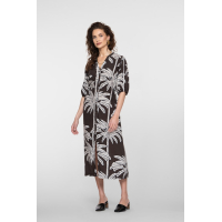 Geisha Jurk Palm Brown Off White