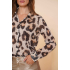 Geisha Blouse Leopard Sand Black