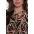 Geisha Blouse Top Purple Brown