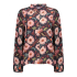 Geisha Blouse Flowers Blue Pink