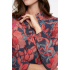Geisha Top Blue Red
