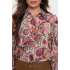 Geisha Blouse Flowers Beige Soft Pink