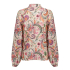 Geisha Blouse Flowers Beige Soft Pink