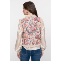Geisha Gilet Flowers Beige Soft Pink