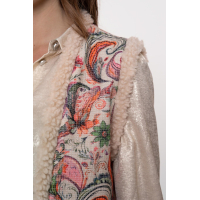 Geisha Gilet Flowers Beige Soft Pink