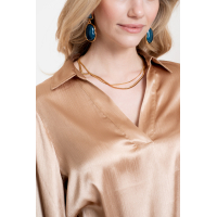 Geisha Blouse Satin Sand