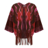Geisha Poncho Brown Red