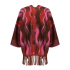 Geisha Poncho Brown Red