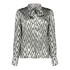 Geisha Blouse Zig Zag Silver Grey
