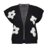 Geisha Gilet Vestje Flowers Black Off White
