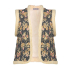 Geisha Gilet Flowers Black Olive Pink