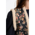 Geisha Gilet Flowers Black Olive Pink
