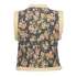 Geisha Gilet Flowers Black Olive Pink