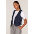 Jansen Amsterdam Gilet Dawn Dark Denim Glitter