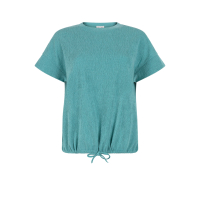 Tramontana Top Crinkled Deep Aqua Blue
