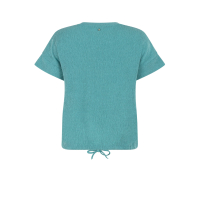 Tramontana Top Crinkled Deep Aqua Blue