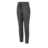 MAC Broek Easy Smart Metal Grey Print