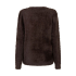 Red Button Sweater Fuzzy Espresso