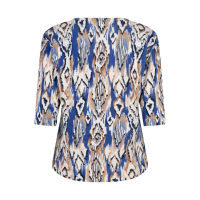 Red Button Trui Top Sweet Ethnic Cobalt