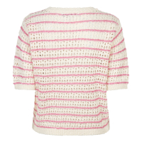 Red Button Top Jolene Stripe Pink