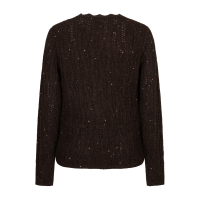 Red Button Vest Ajour Sparkle Espresso