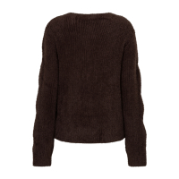 Red Button Trui Sweet Fluffy Cable Espresso