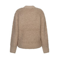 Red Button Vest Boucle Latte