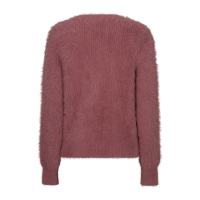 Red Button Vest Fuzzy Mauve