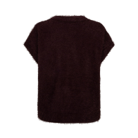 Red Button Spencer Fuzzy Burgundy