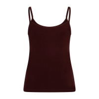 Red Button Singlet Burgundy