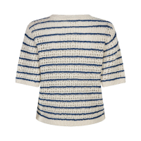 Red Button Top Jolene Stripe Jeans Blue