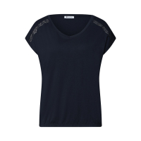 Street One Shirt Crochet Deep Blue
