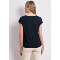 Street One Shirt Crochet Deep Blue